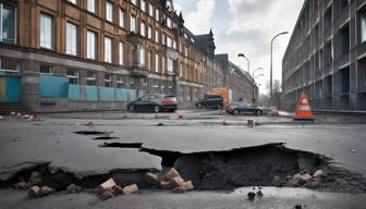 Plötzlich klafft ein Loch in der Straße - Bereich gesperrt